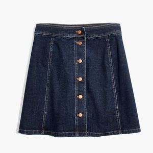 Madewell Button Front Denim Skirt